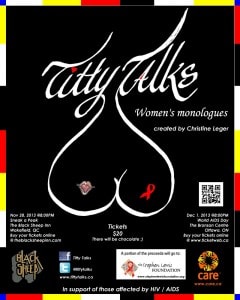Titty Talks Poster 2013 Black LETTER - SMALL
